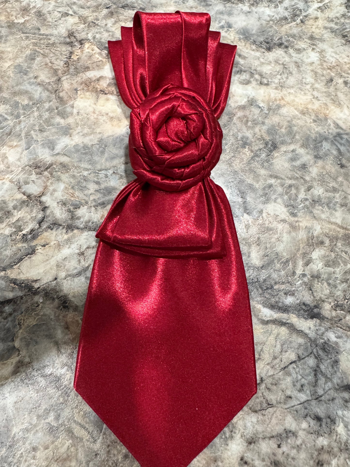 Burgundy Rose Twisted Tie