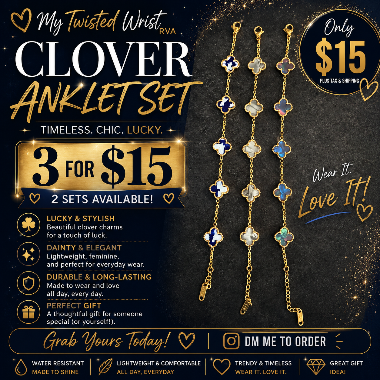 Clover Anklet Set (2)