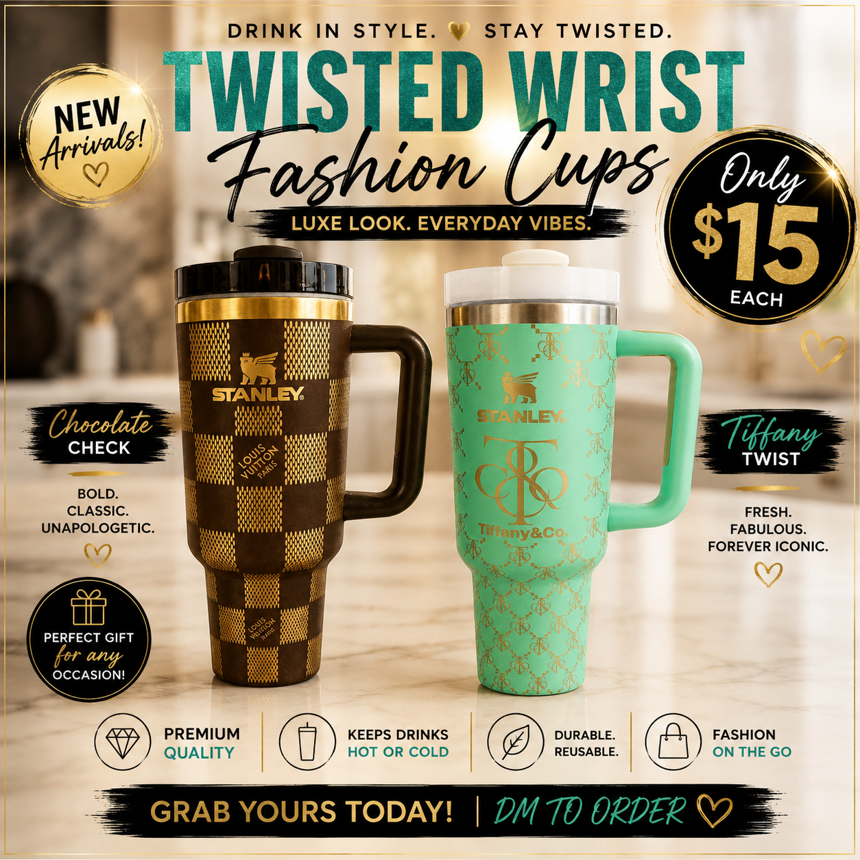 Twisted Fashion Cups