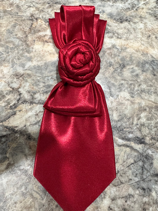 Burgundy Rose Twisted Tie