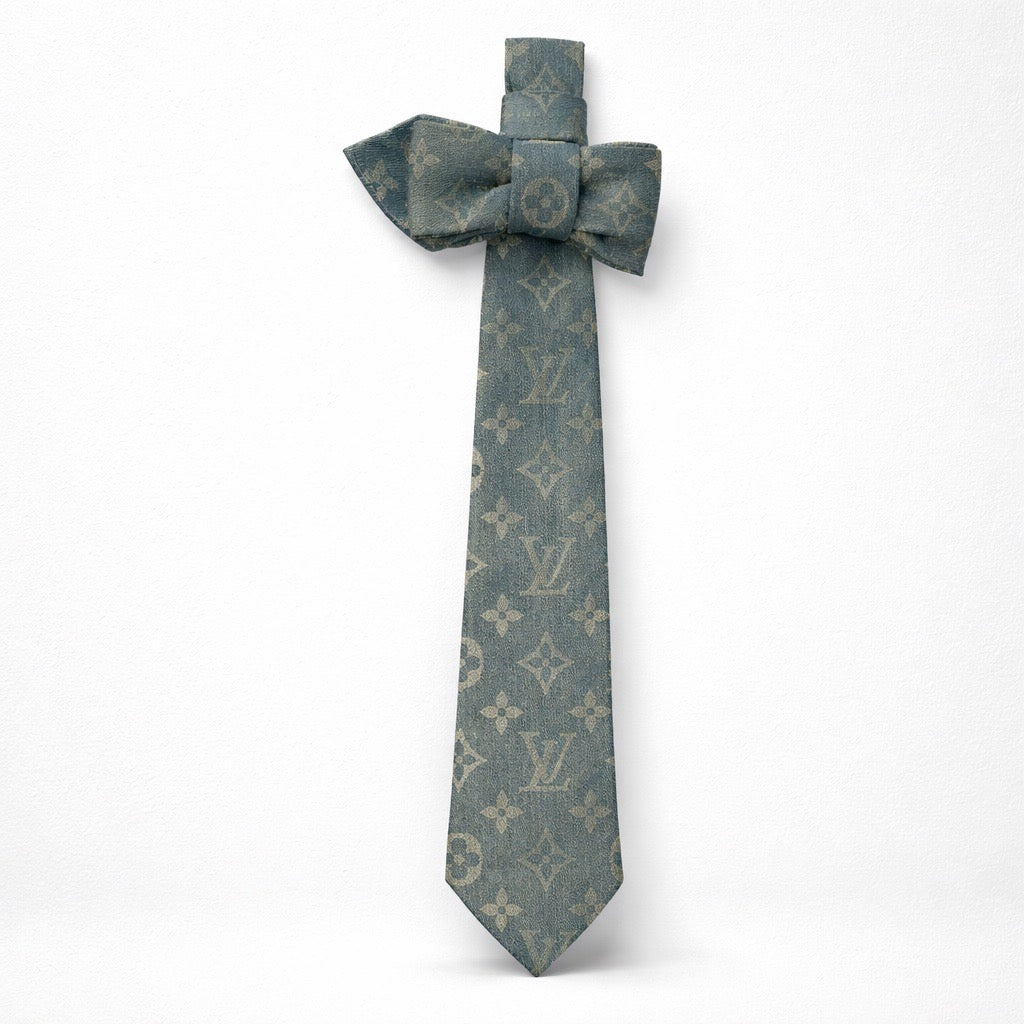 Denim Bow Necktie