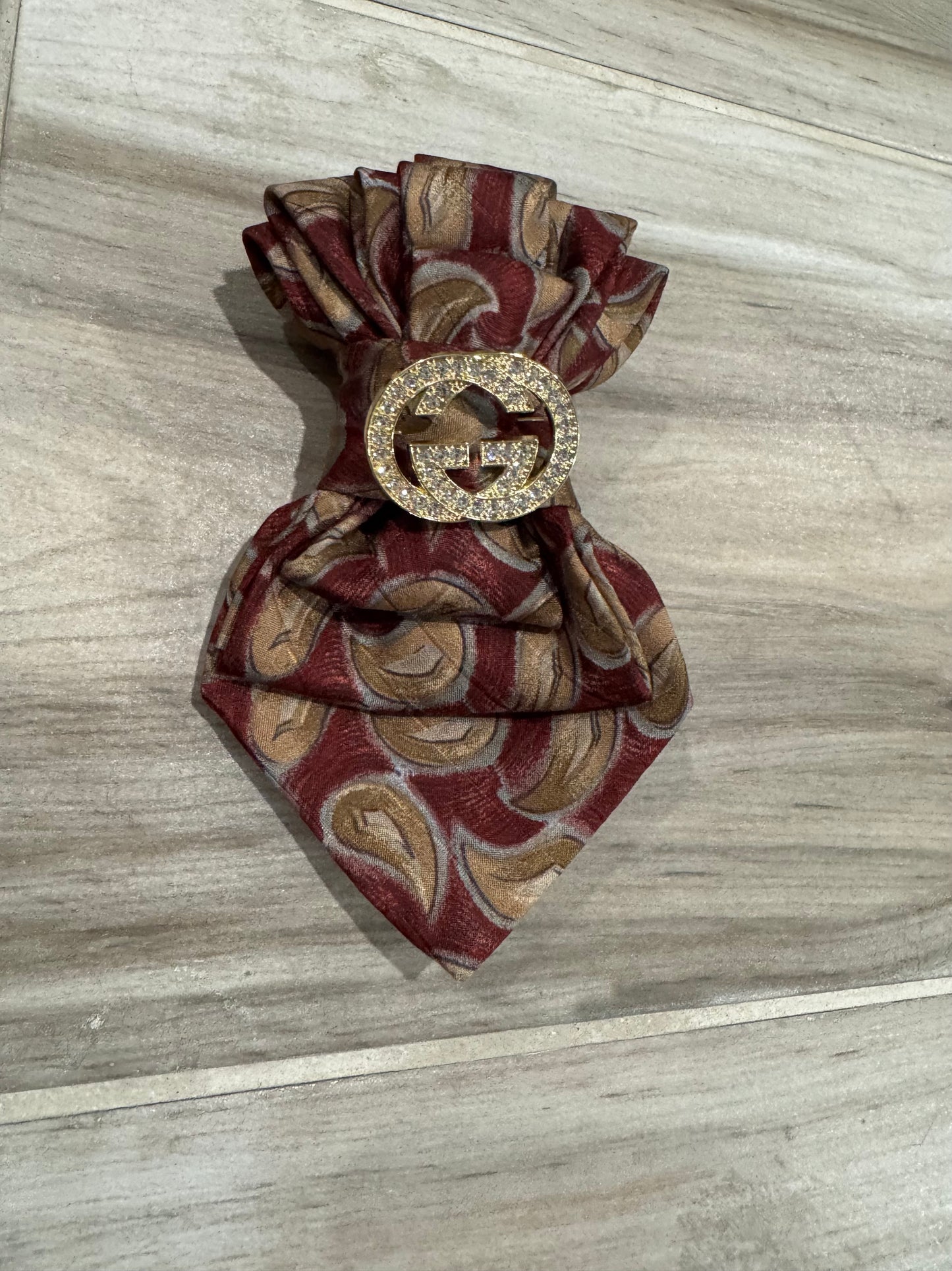 Burgundy Pattern Twisted Ties