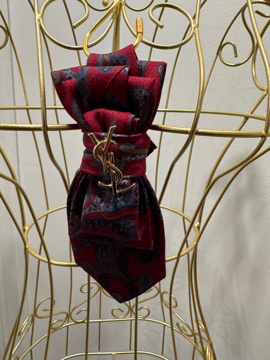 Burgundy Printed Tie