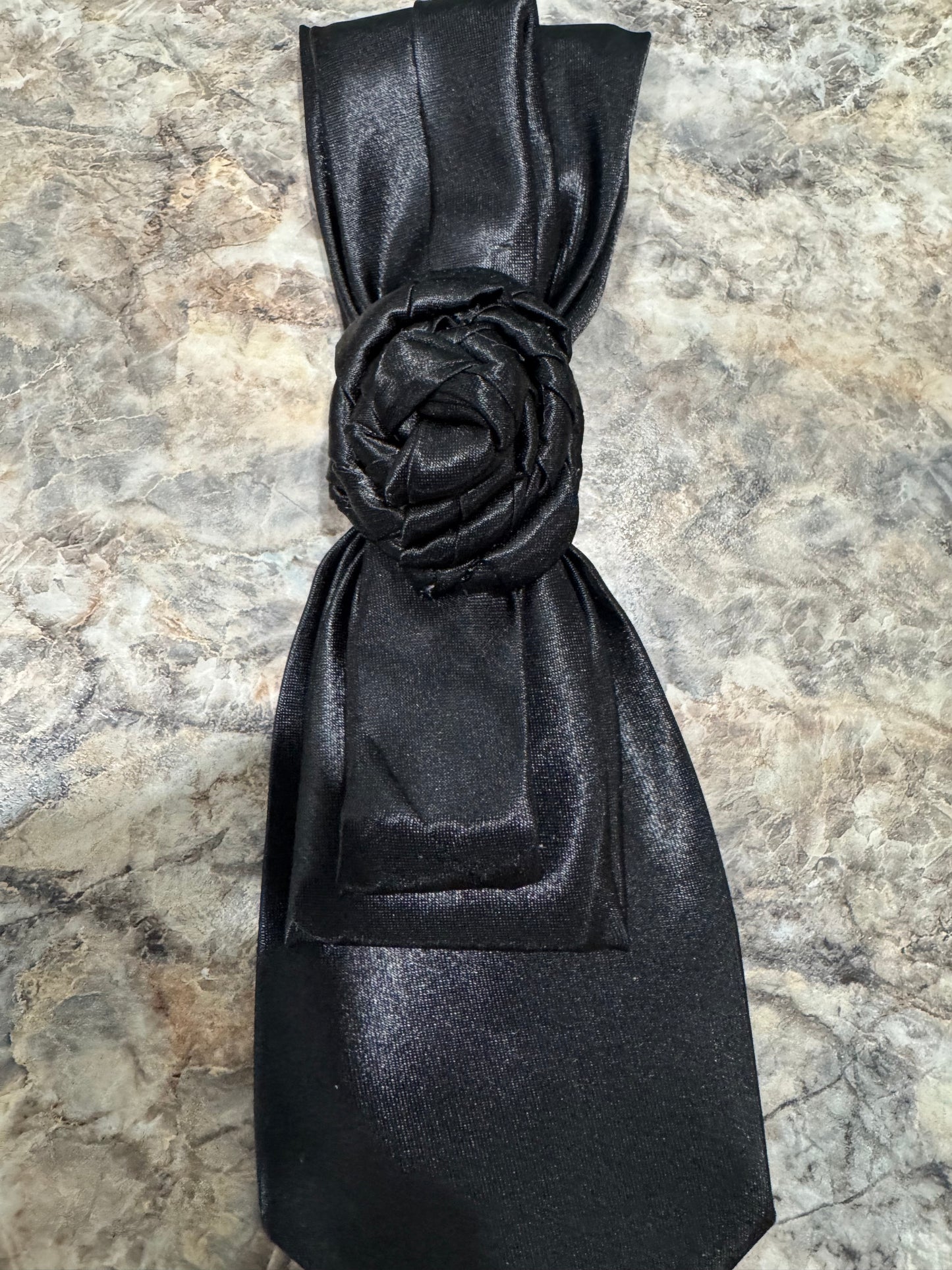 Black Rose Twisted Tie