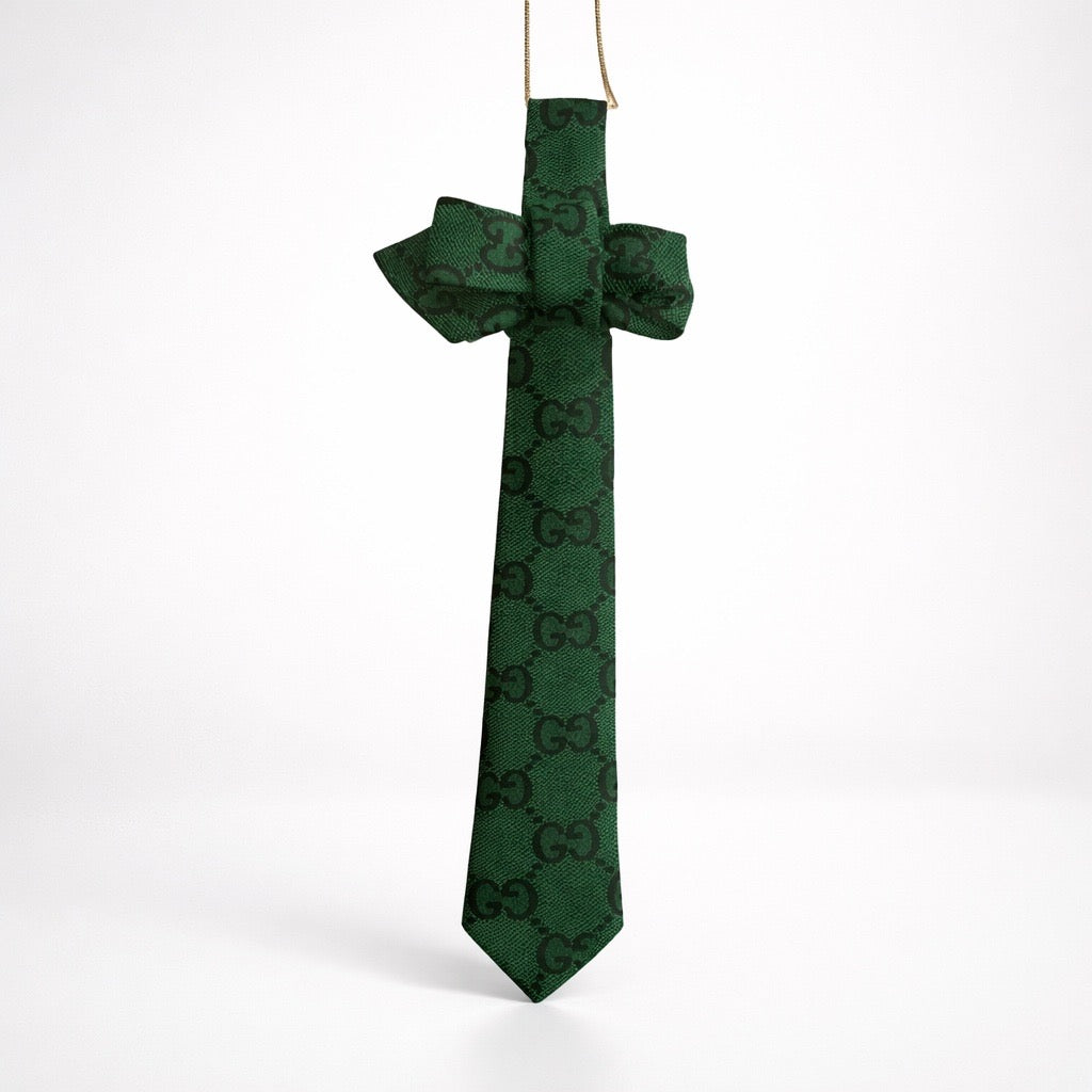 Green/Black Bow Necktie