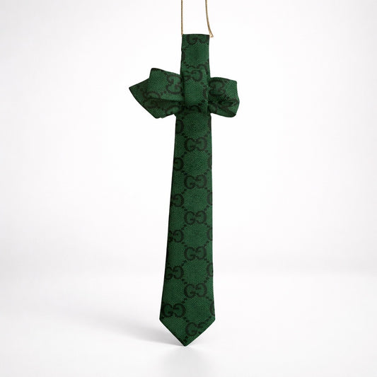 Green/Black Bow Necktie