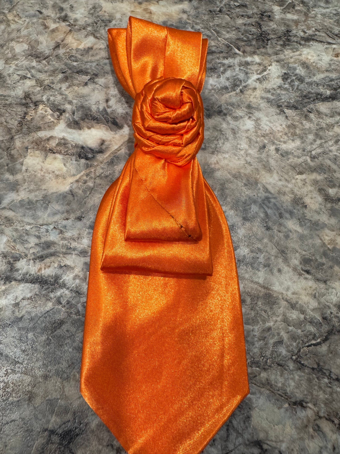 Orange Rose Twisted Tie