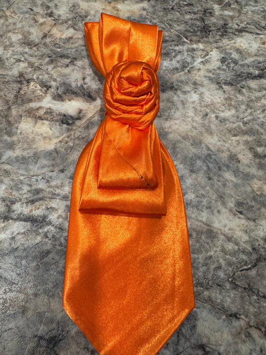 Orange Rose Twisted Tie