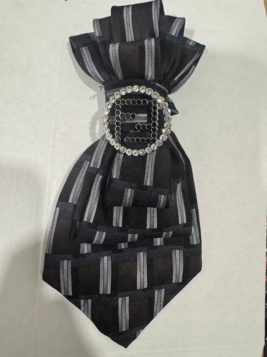 Black Pattern Twisted Tie