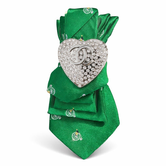 Green Bicylce Bling Heart