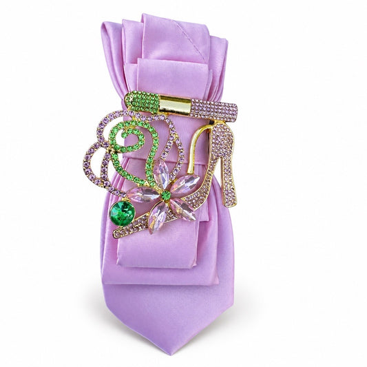 Pink/Green Shoe Lipstick Tie