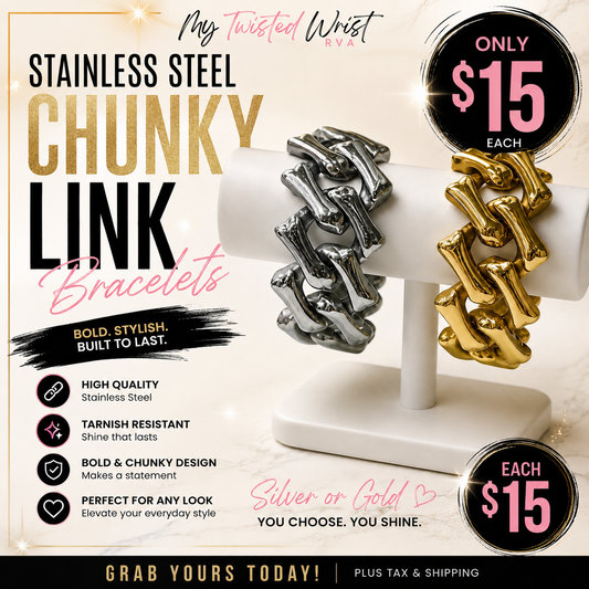 Chunky Stainless Steel Link Bracelets