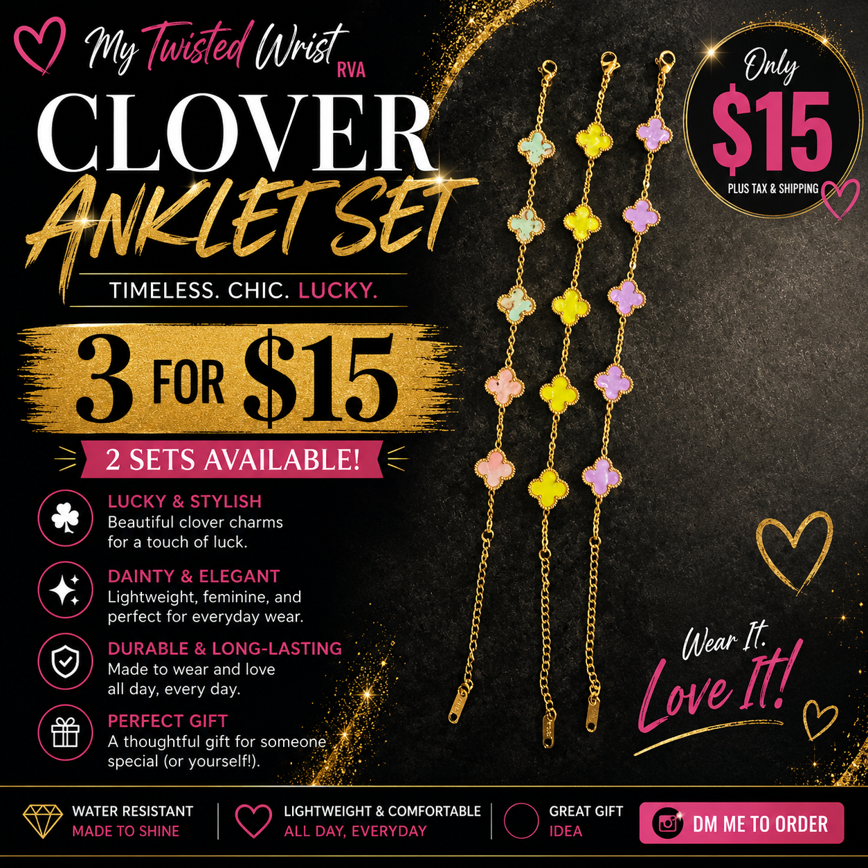 Clover Anklets