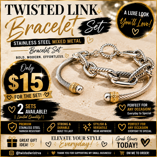 Twisted Link Bracelet Set