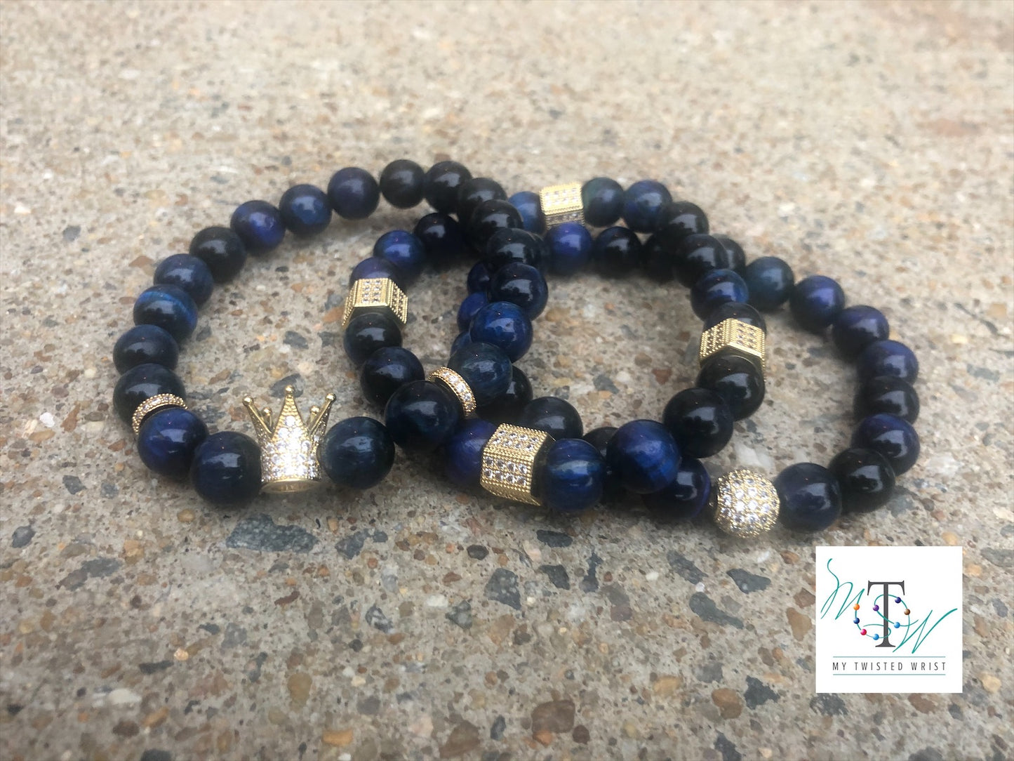 Men’s Blue Tigereye Stack